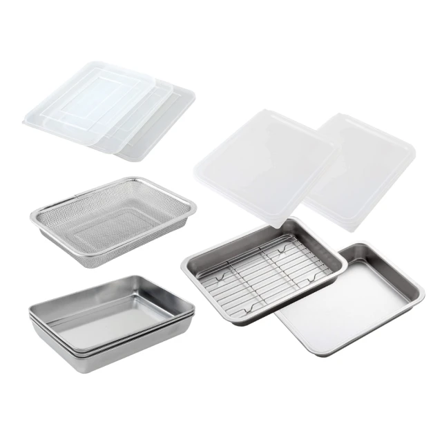 Arnest日本製 淺型含蓋不鏽鋼濾網保鮮盒七件組 [76437] 歷史價格詳細信息