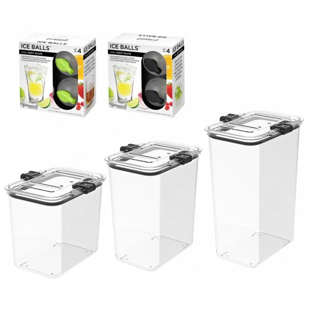 【Prepara】Latchlok Pantry 系列 TRITAN 保鮮儲物罐 3件組(3000ml+4000ml+5300ml 贈 冰球製冰盒套) 歷史價格詳細信息