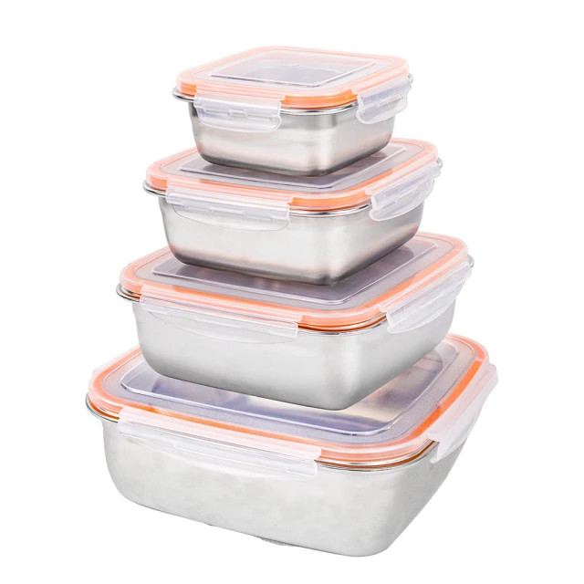 【KOM 】304不鏽鋼日式萬用保鮮盒六件組（氣炸鍋適用)(正方+圓形) 歷史價格詳細信息