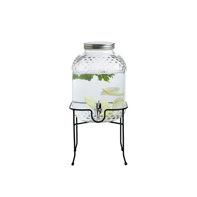 【日本FOREVER】派對果汁大容量玻璃6L飲料桶(含桶架) 歷史價格詳細信息