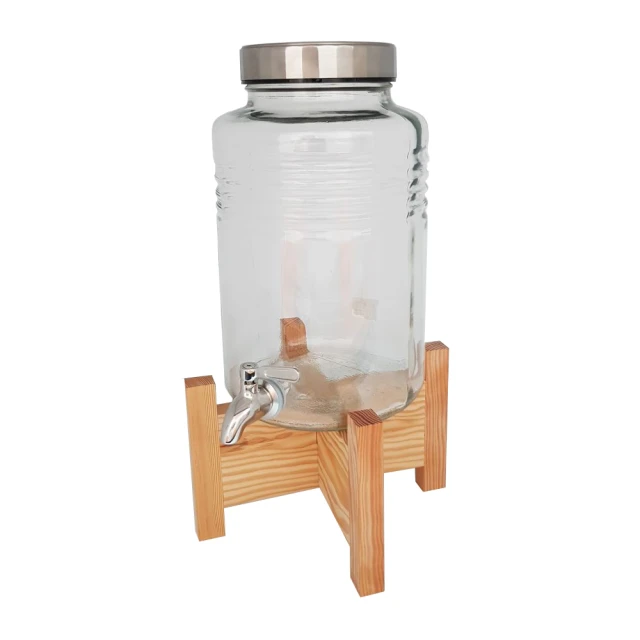 5L玻璃飲料果汁桶套裝(附ABS龍頭+木架) 8456 歷史價格詳細信息