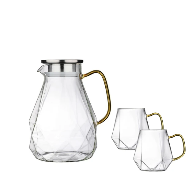 【日本FOREVER】耐熱玻璃時尚鑽石紋款把手水杯300ML-4入組 歷史價格詳細信息