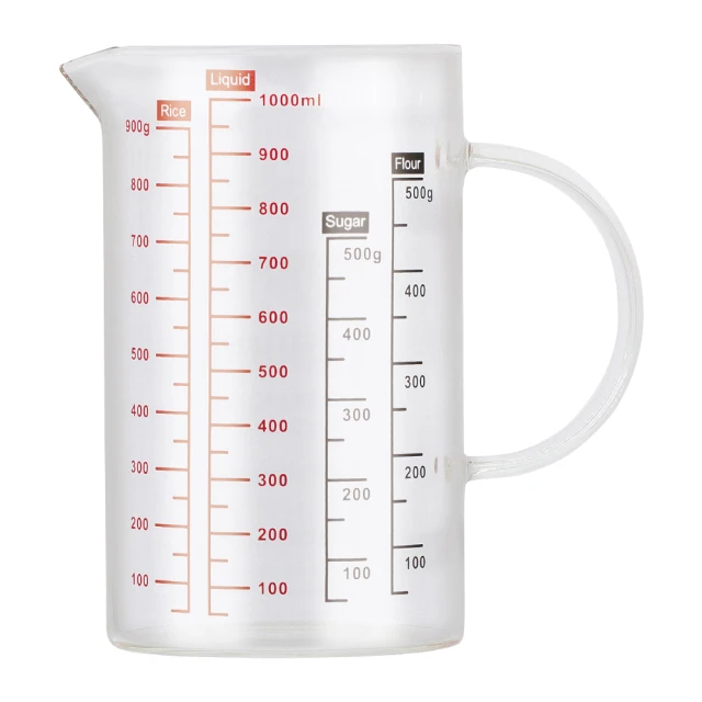台灣製多功能耐熱玻璃量杯1000ml(雙色刻度) 價格比較,價格查詢,歷史價格詳細信息
