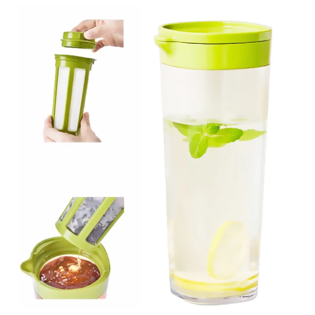 【完美午後】Afternoon簡約高硼矽耐熱玻璃冷水壺-2000ml(304不鏽鋼 茶漏 泡茶壺 耐熱玻璃 冷水壺 大容量) 歷史價格詳細信息