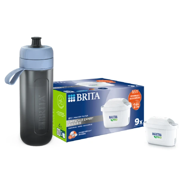【BRITA】官方直營 MAXTRA PRO濾芯-去水垢專家+運動隨行濾水瓶 冰川藍(PRO去水垢9入濾芯+濾水瓶1瓶2芯) 價格比較,價格查詢,歷史價格詳細信息