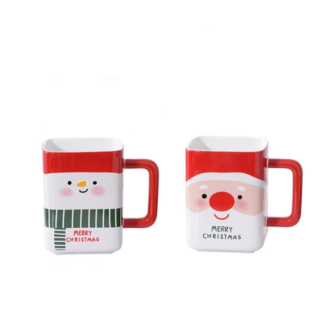 【CW LIFEGROUP 可營生活選物】☆聖誕老人/雪人 可愛圖案方形馬克杯☆(交換禮物 聖誕節 耶誕節) 價格比較,價格查詢,歷史價格詳細信息