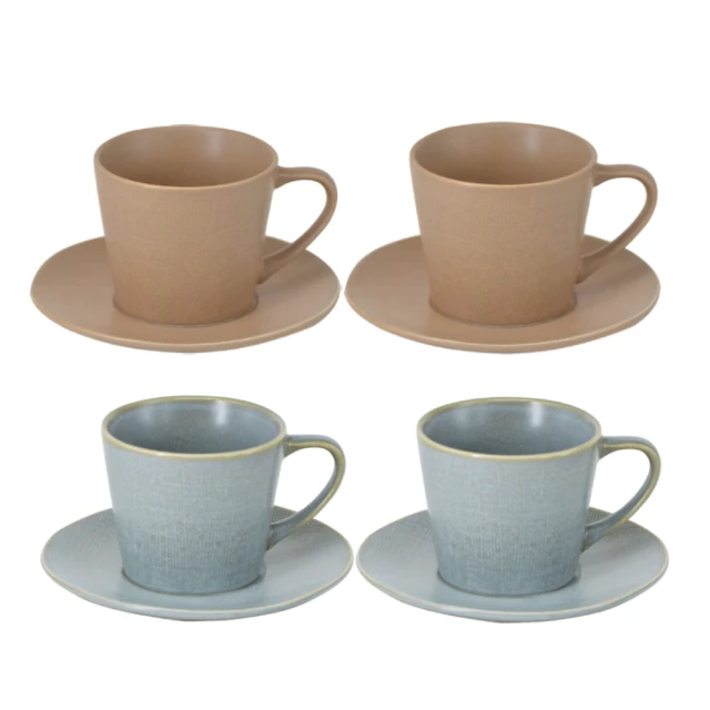 【YU Living】北歐風陶瓷手工壓紋窯變釉咖啡杯組 早餐杯 250ml (一杯一盤/ 2色) 歷史價格詳細信息