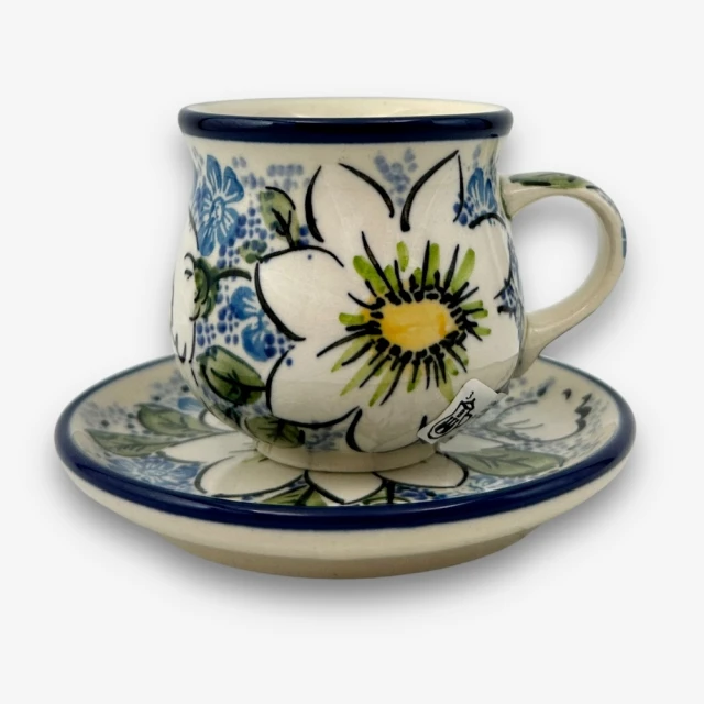 【SOLO 波蘭陶】CA 波蘭陶 80ML 濃縮杯盤組 迷霧藍兔系列 CERAMIKA ARTYSTYCZNA 歷史價格詳細信息