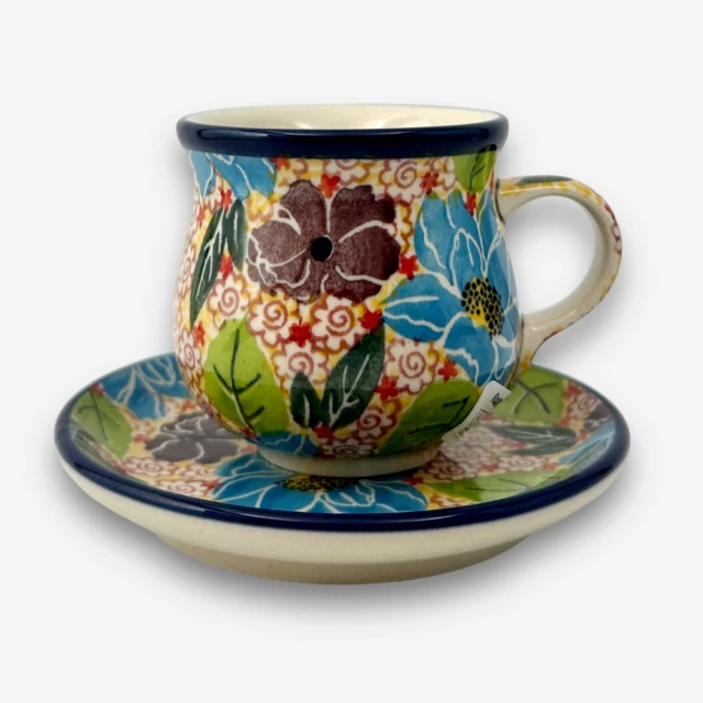 【SOLO 波蘭陶】CA 波蘭陶 80ML 濃縮杯盤組 迷霧藍兔系列 CERAMIKA ARTYSTYCZNA 歷史價格詳細信息