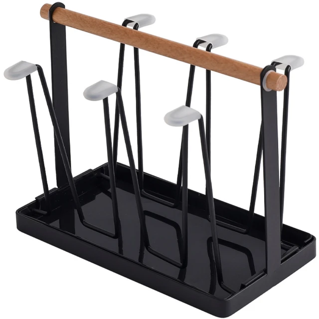 日式鐵藝瀝水杯架附托盤+日式木質瀝水杯架 二件組 歷史價格詳細信息