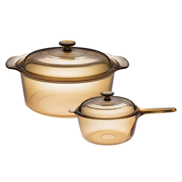 【CorelleBrands 康寧餐具】2.25L圓型康寧鍋+1L方型康寧鍋 歷史價格詳細信息