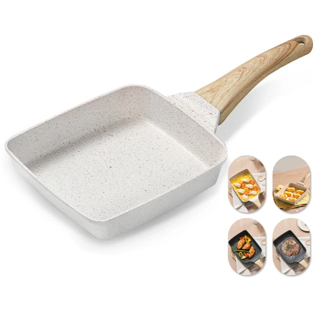 日式黃玉子燒煎鍋方形鍋壽司料理紫加厚無塗層木柄平底鍋商用 歷史價格詳細信息