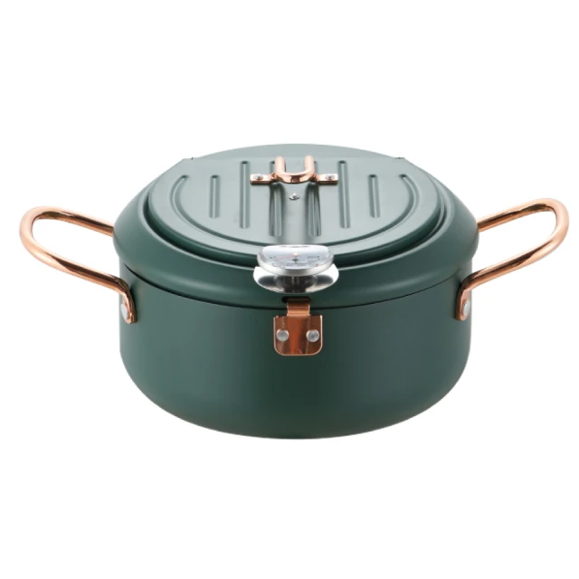 日式天婦羅油炸鍋麥飯石不粘鍋深煎鍋日系炸鍋電磁爐燃氣家用炸鍋 歷史價格詳細信息