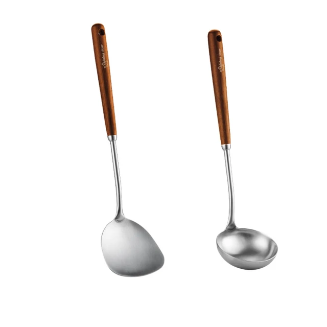 PUSH!廚房用品不銹鋼花梨木手柄不粘鍋矽膠鏟炒菜鏟耐高溫麥飯石鍋矽膠不鏽鋼鍋鏟2入組D292-1 歷史價格詳細信息