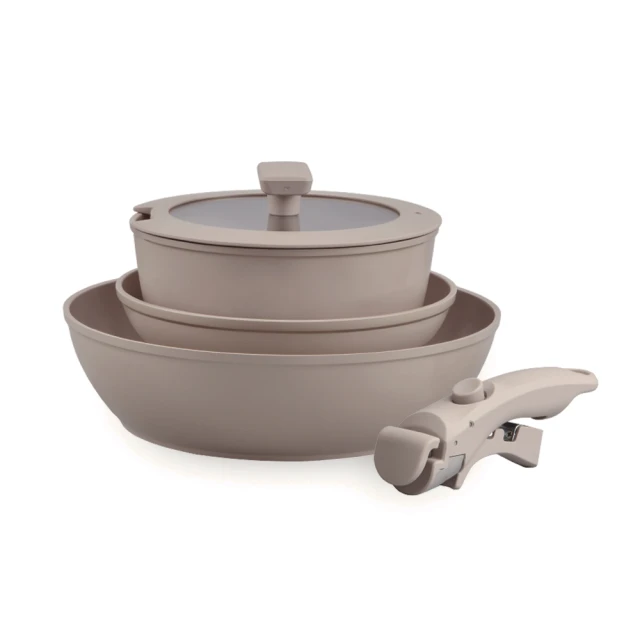 【MASIONS 美心】奶茶咕咕鍋 厚釜輕量鑄造鈦金不沾鍋深型平底鍋(28+16 CM 2件組) 歷史價格詳細信息