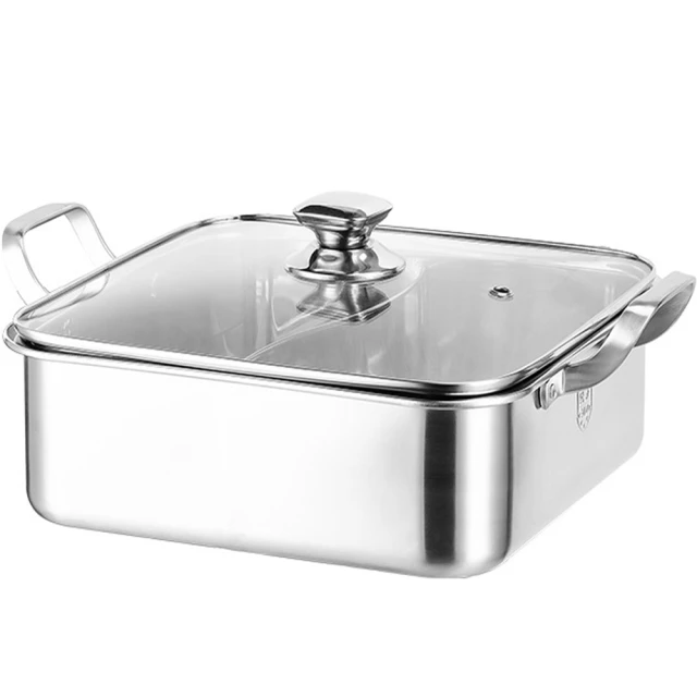 大容量304不鏽鋼方形鴛鴦鍋(2入組) 歷史價格詳細信息