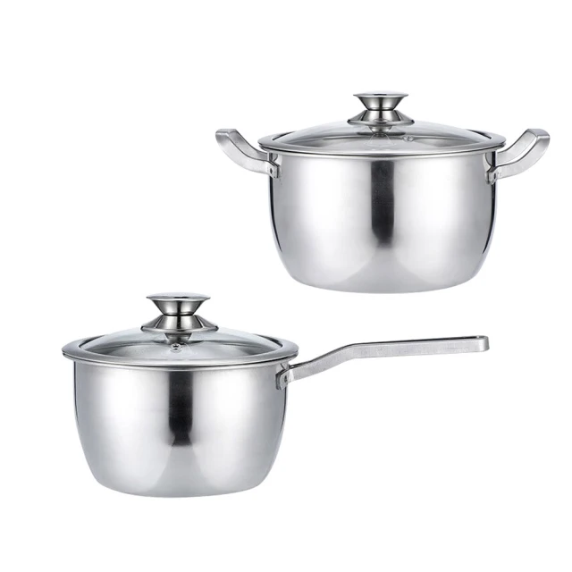 【鵝頭牌】極特厚多用雙耳湯鍋22CM+極特厚原味小奶鍋17CM 歷史價格詳細信息