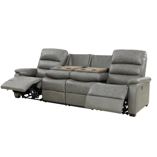 【NITORI 宜得利家居】◎半皮4人用電動可躺式沙發 電動沙發 GRAZE2 LMO 1014(電動沙發 半皮 獨立筒彈簧) 歷史價格詳細信息