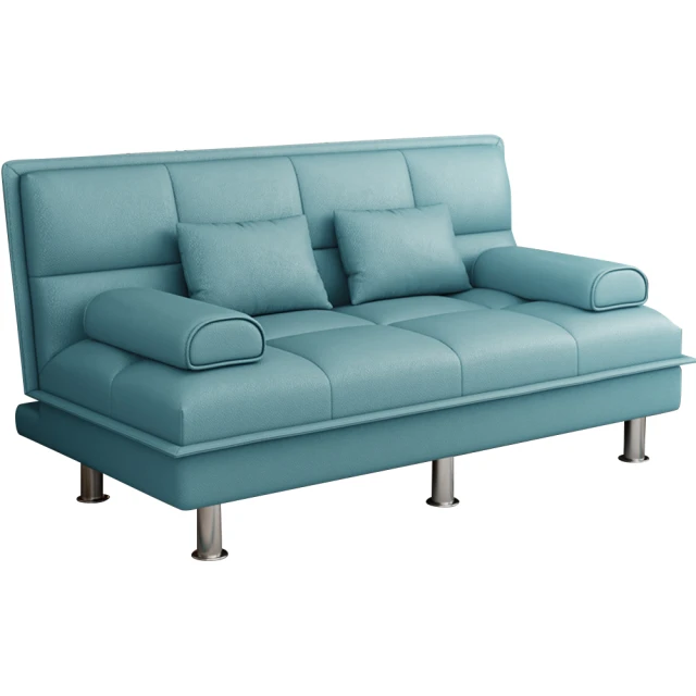 （木鈺堂）雙人布藝沙發 臥室休閒小沙發榻榻米 可折疊沙發床 懶人沙發椅 附兩個抱枕 歷史價格詳細信息