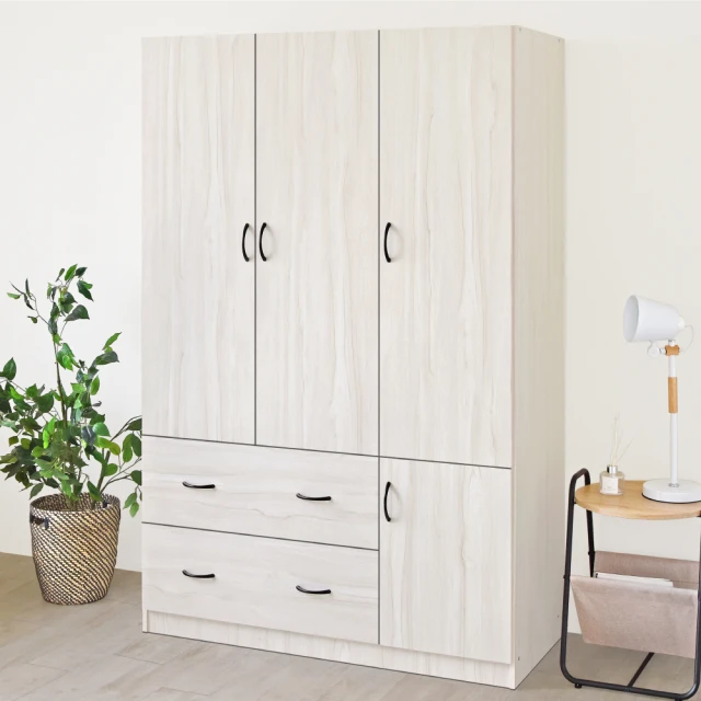 《HOPMA》大容量三門二抽衣櫥 衣櫃 收納櫃 置物櫃-拼版柚木 歷史價格詳細信息