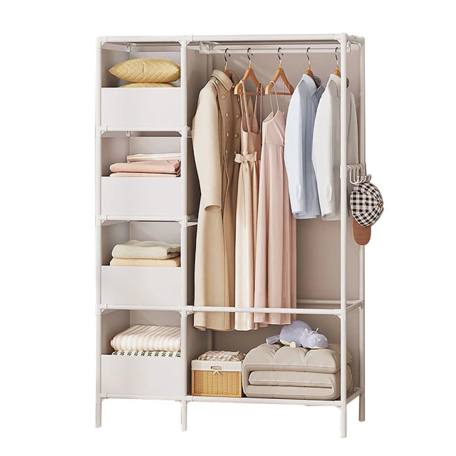 開放式衣櫥 帶抽屜 多功能衣帽架 臥室收納架 可移動衣櫃 落地衣架 掛衣架 吊衣架 加固 歷史價格詳細信息