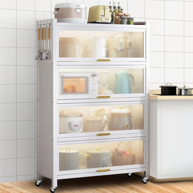 防塵置物架櫃子 廚房桌子長方形多功能置物架帶櫃子切菜臺家用多層簡易收納做飯桌 歷史價格詳細信息