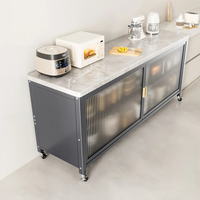 【靚白家居】岩板台面六層電器櫃 80公分 S533(餐櫃 餐廚櫃 電器櫃  置物架 廚房電器架 中島) 歷史價格詳細信息