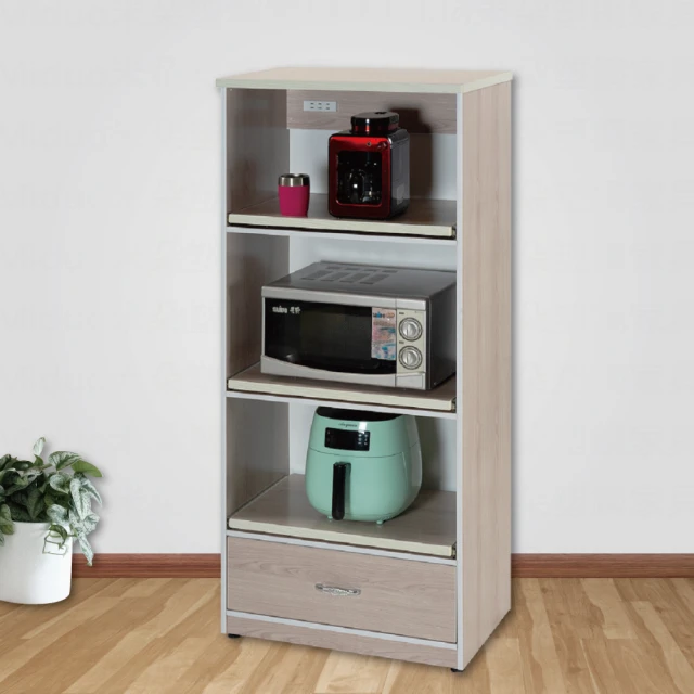 【米特家居】電器櫃 廚房電器櫃 加厚板材 圓潤邊角 承重力強(兩門一格) 歷史價格詳細信息