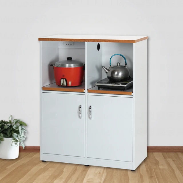 【米特家居】電器櫃 廚房電器櫃 加厚板材 圓潤邊角 承重力強(兩門一格) 歷史價格詳細信息