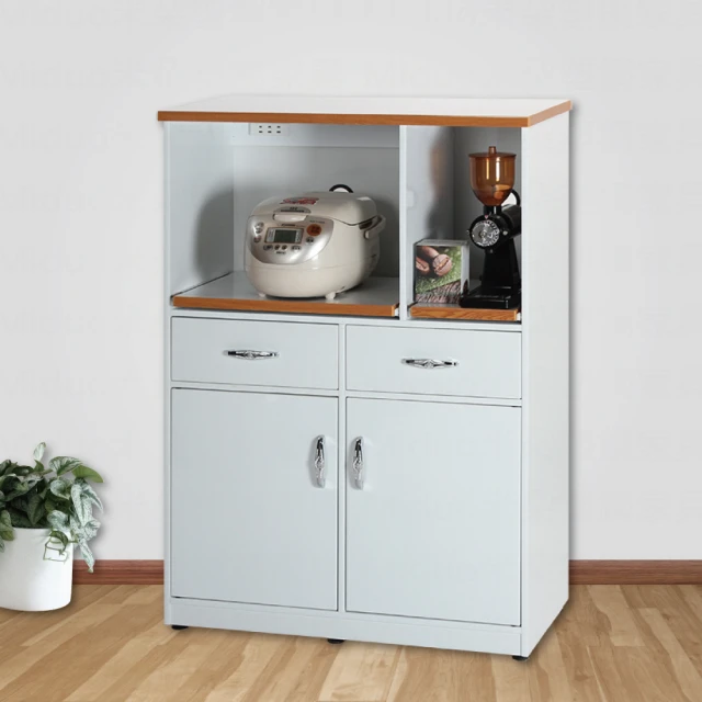 【米特家居】電器櫃 廚房電器櫃 加厚板材 圓潤邊角 承重力強(兩門一格) 歷史價格詳細信息