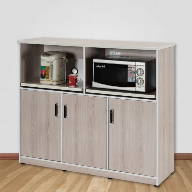 【米特家居】電器櫃 廚房電器櫃 加厚板材 圓潤邊角 承重力強(兩門一格) 歷史價格詳細信息