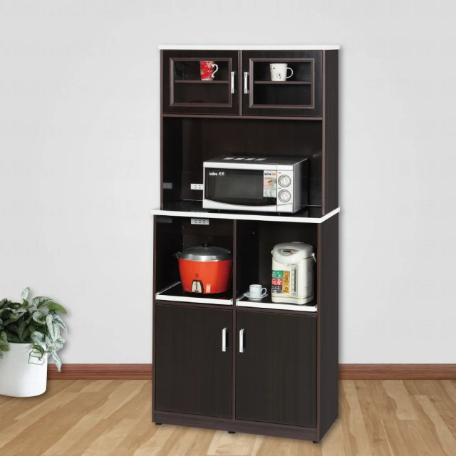 【米特家居】電器櫃 廚房電器櫃 加厚板材 圓潤邊角 承重力強(兩門一格) 歷史價格詳細信息