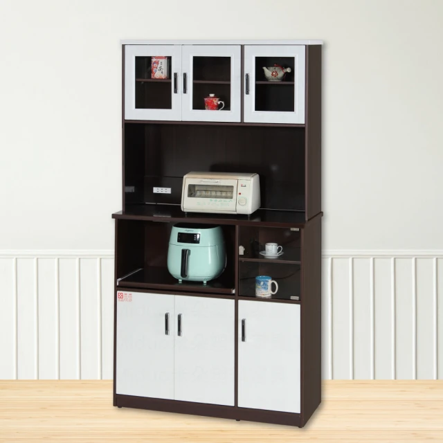 【米特家居】電器櫃 廚房電器櫃 加厚板材 圓潤邊角 承重力強(兩門一格) 歷史價格詳細信息