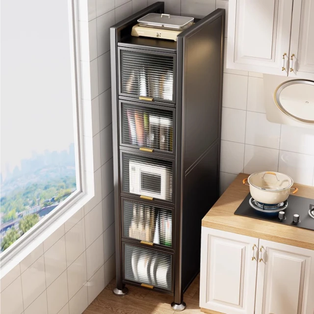 夾縫置物架【三層 - 寬款】(內附掛勾*4/無聲滾輪/耐重10kg) 歷史價格詳細信息