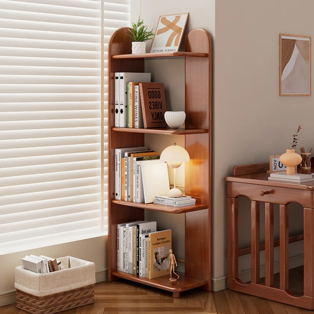 全實木轉角書桌書架一體組合兒童臥室學習寫字桌簡約經濟型電腦LF 歷史價格詳細信息