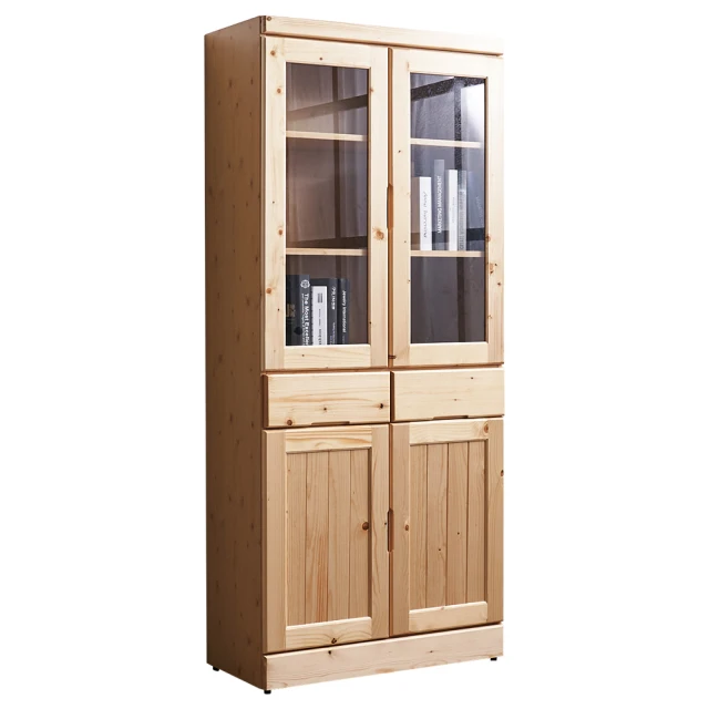 【時尚屋】[EN10]拓野松木實木2.7尺中抽書櫃EN10-264-4免運費/免組裝/書櫃 歷史價格詳細信息