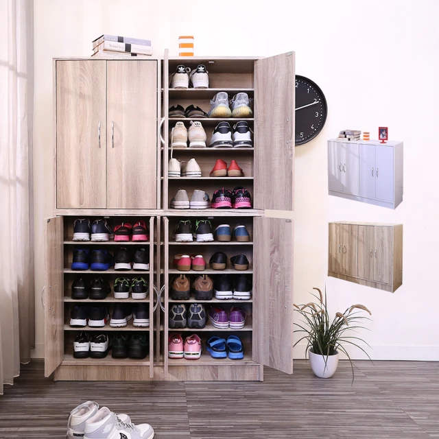 BuyJM低甲醛加寬可堆疊附門鞋櫃(寬100公分)收納櫃/隔間櫃 歷史價格詳細信息