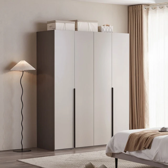 林氏木業簡約雙色四門衣櫃 OV7D-灰色 歷史價格詳細信息