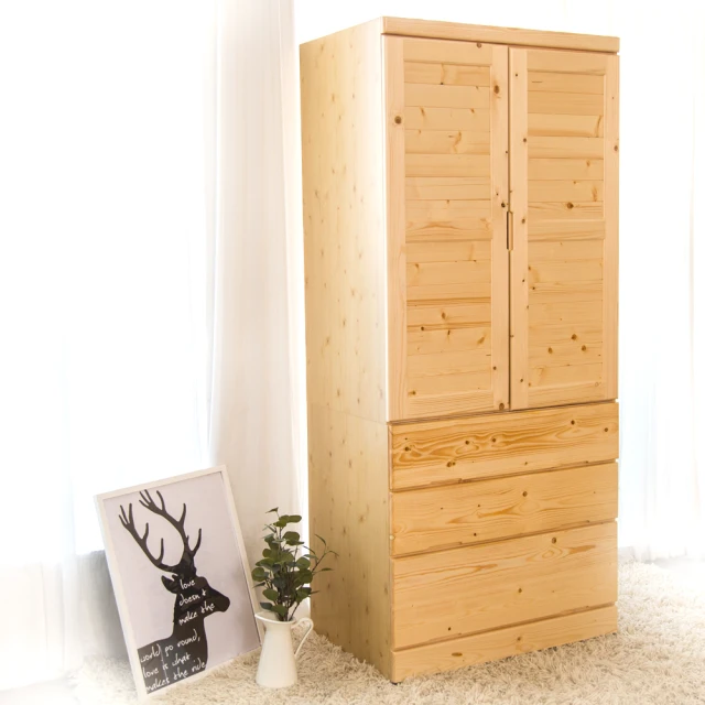 實木衣櫃松木平開門2門3門臥室衣櫥整體兒童衣櫃零售木紋防水 歷史價格詳細信息