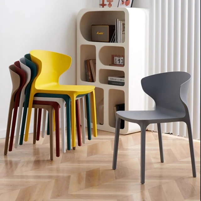 北歐加厚塑料椅子 時尚傢用洽談餐椅 大人餐桌凳子 塑膠靠背扶手 歷史價格詳細信息