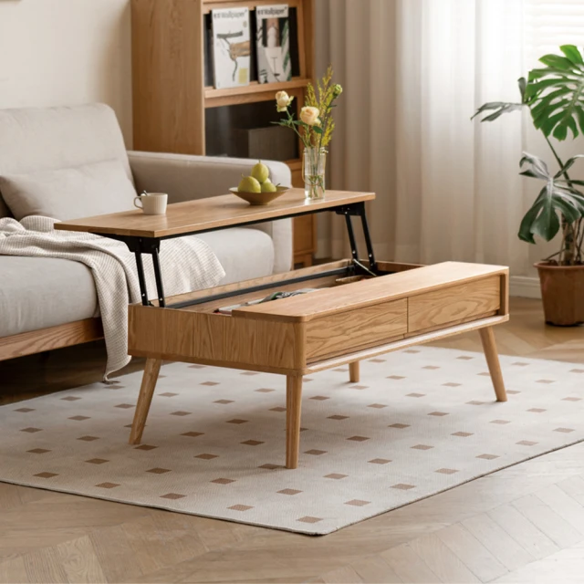 hoi! 源氏木語柏林原木色橡木1M雙抽實木茶几 Y83J13 歷史價格詳細信息