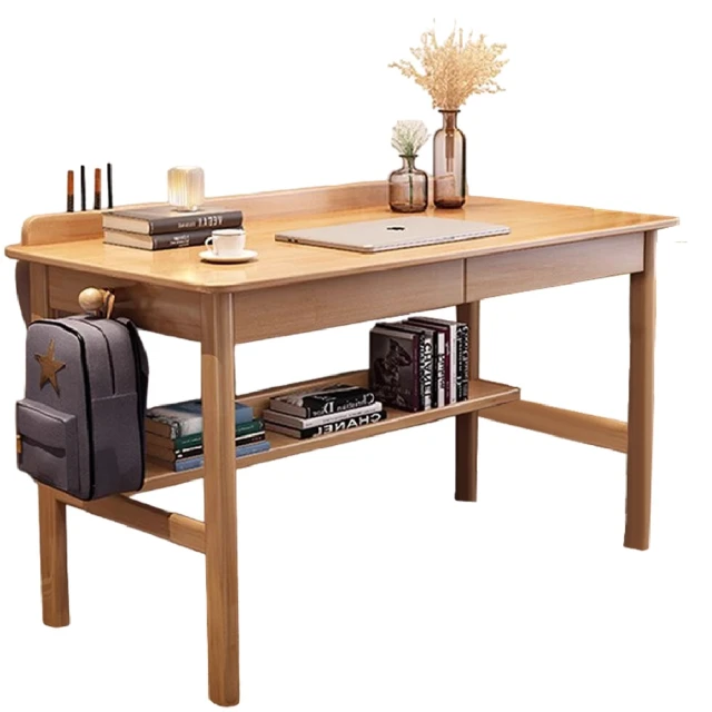 雙人實木書桌椅子組合1.2家用學習桌辦公桌子簡約寫字檯1.6米 歷史價格詳細信息