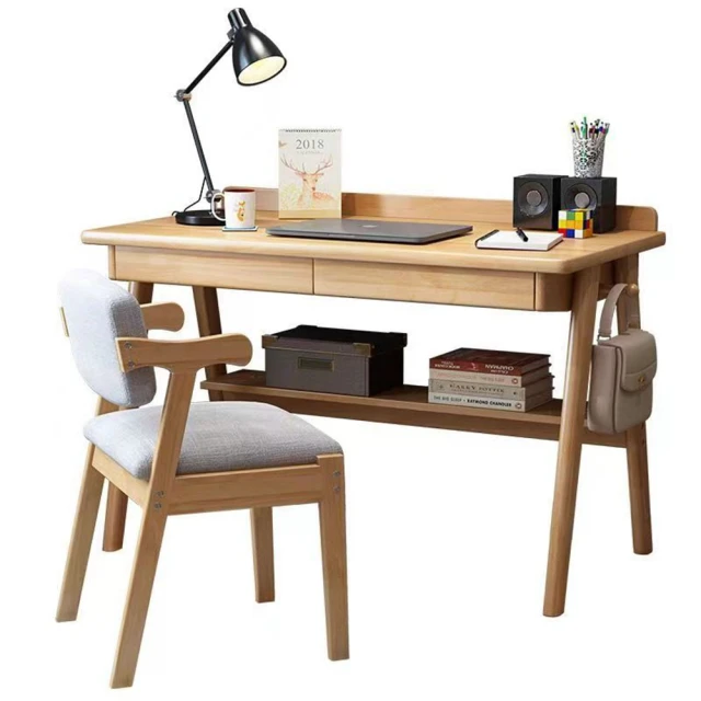 雙人實木書桌椅子組合1.2家用學習桌辦公桌子簡約寫字檯1.6米 歷史價格詳細信息