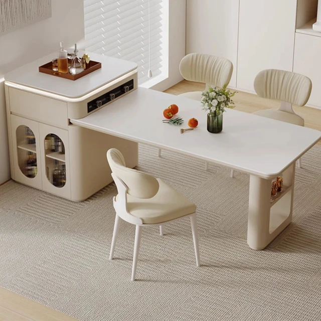 完美主義 簡瀾 法式岩板伸縮中島餐桌櫃120-150cm 歷史價格詳細信息