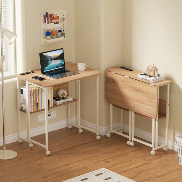 摺疊書桌80cm 電腦桌 實木臥室床邊寫字台 書桌 摺疊桌 工作桌 辦公桌 書桌 寫字桌 歷史價格詳細信息