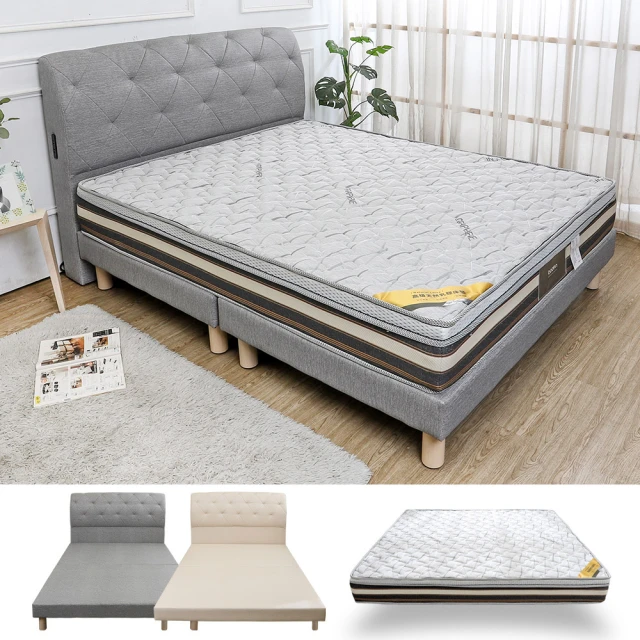 Boden-艾琪5尺雙人貓抓皮革床房間組-3件組(附插座床頭片+床底+涼感兩用涼蓆床墊-兩色可選) 歷史價格詳細信息