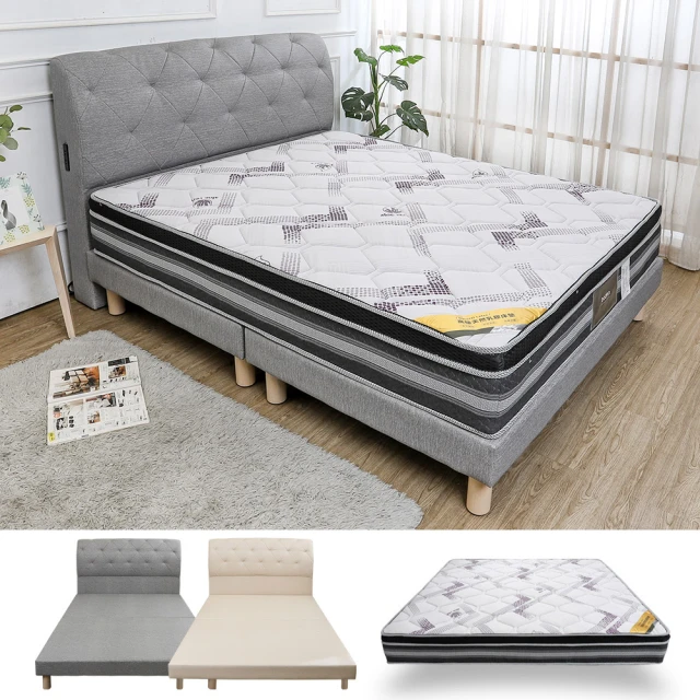 Boden-艾琪5尺雙人貓抓皮革床房間組-3件組(附插座床頭片+床底+涼感兩用涼蓆床墊-兩色可選) 歷史價格詳細信息