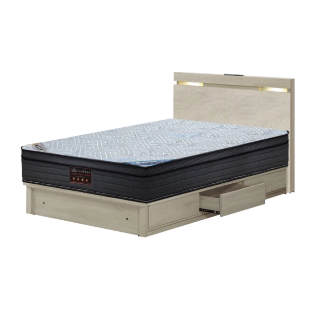 【文創集】暴風夜燈3.5尺單人三抽三件式床台組合(床片＋三抽底＋天絲乳膠獨立筒床墊) 歷史價格詳細信息