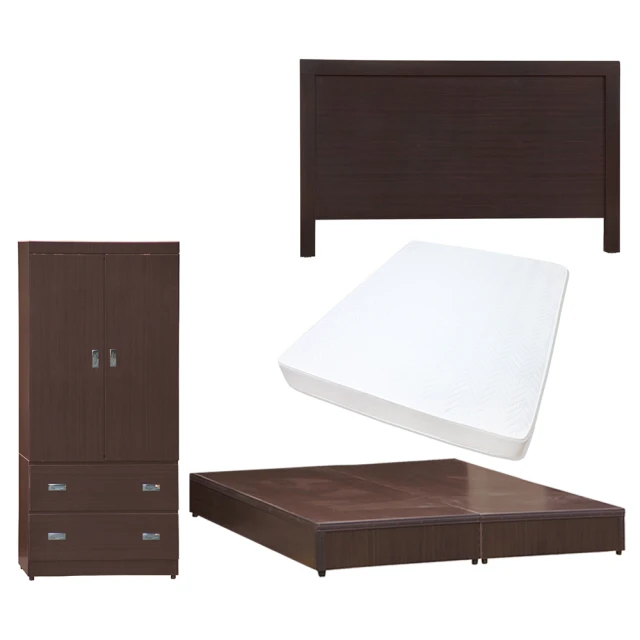 【顛覆設計】房間四件組 床頭片+抽屜床+獨立筒+衣櫥(單大3.5尺) 歷史價格詳細信息