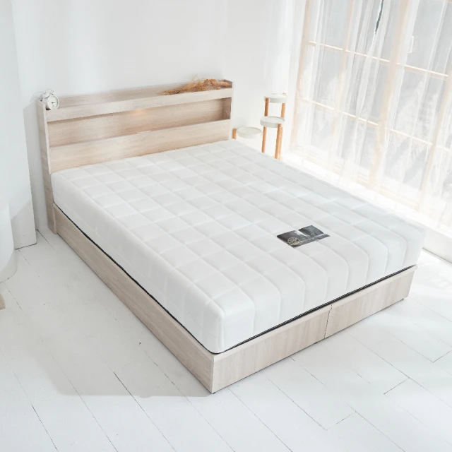 【藤原傢俬】全木芯板2層收納床頭5尺(不含床架) 歷史價格詳細信息